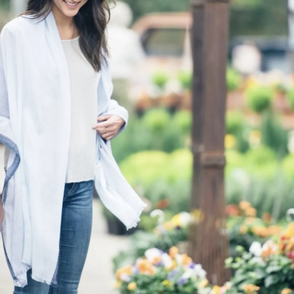Blue Striped Scarf